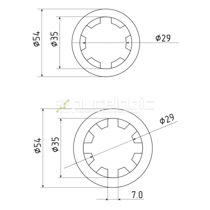 Шлицевая втулка SN-28x34 фото