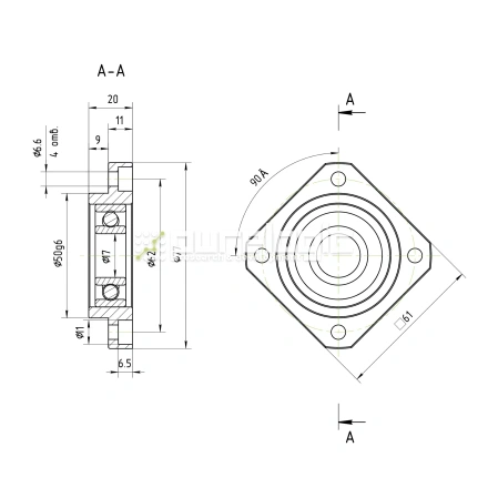 Опора ШВП Hiwin FF17-C5 фото