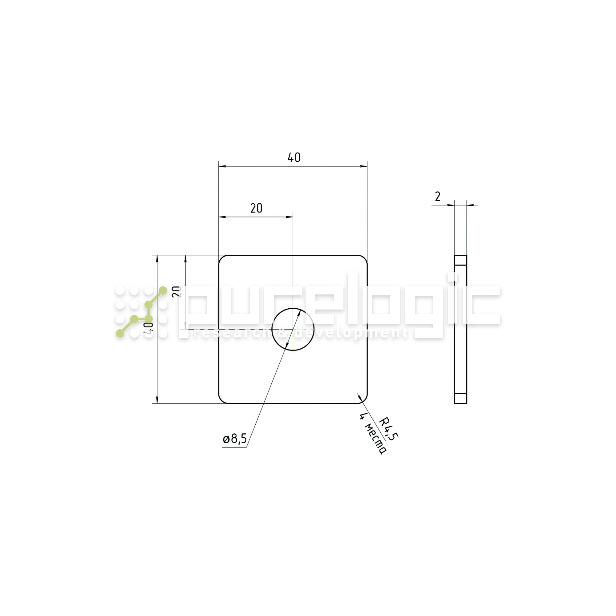 Пластина 4040EGJ-M8 139 Пластина 4040EGJ-M8 фото