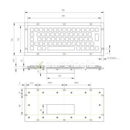 Промышленная клавиатура CT-KB04-65RMU фото
