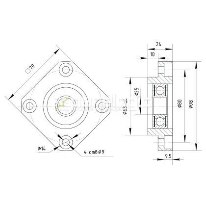 Опора ШВП подшипниковая FF25 2 269 Опора ШВП подшипниковая FF25 фото