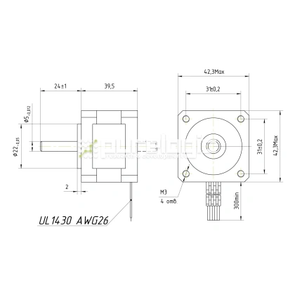 Двигатель шаговый FL42STH38-1684B фото