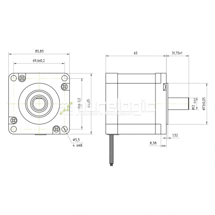 Двигатель шаговый FL86STH65-2808B фото