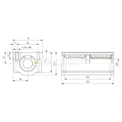 Модуль опорный удлиненный SC25L-UU фото