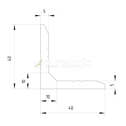 Алюминиевый уголок HXB4040x5 фото