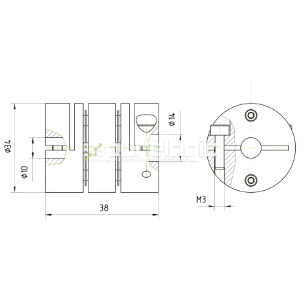 Муфта соединительная BD-3438-10-14 фото