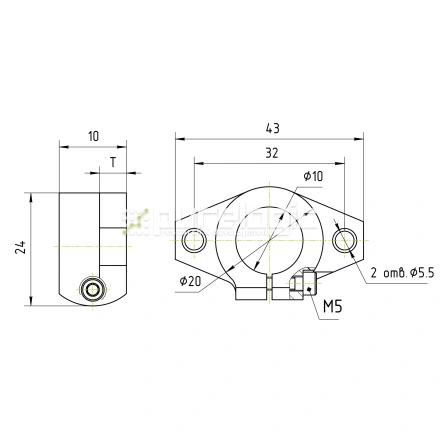 Держатель вала SHF10 фото