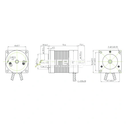 Бесколлекторный двигатель FL57BLS02 фото