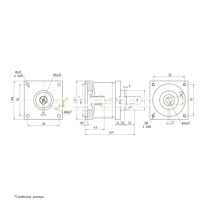 Редуктор планетарный 86PX16K-14K фото