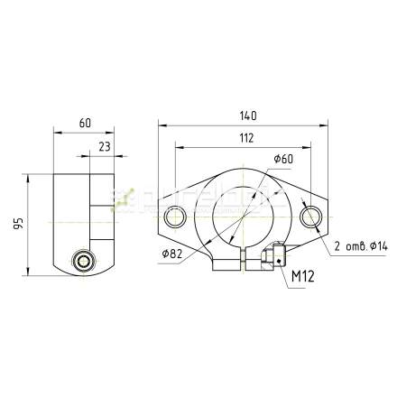 Держатель вала SHF60 фото