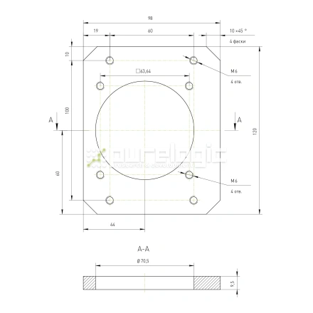 Кронштейн двигателя RY-MB80 фото