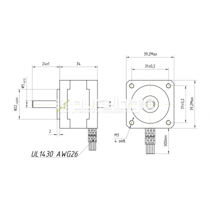 Двигатель шаговый FL39ST34-0404A фото