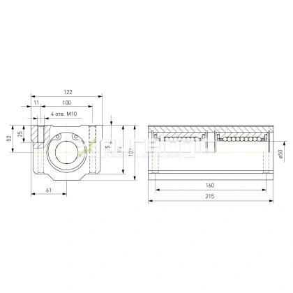 Модуль опорный удлиненный SC50L-UU фото