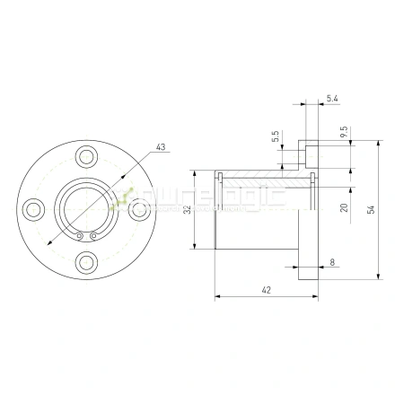 Втулка скольжения с фланцем LMF20-SL фото