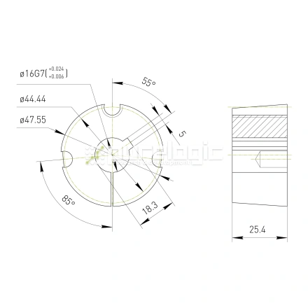 Втулка тапербуш 1210-16 фото