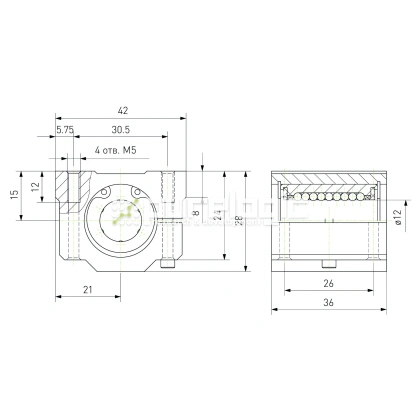 Модуль опорный регулируемый SCJ12 фото