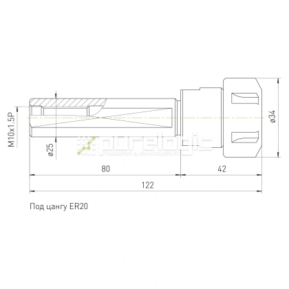Цанговый патрон SL25-ER20-80L фото