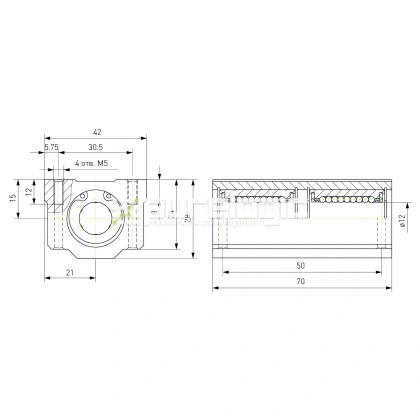 Модуль опорный удлиненный SC12L-UU фото