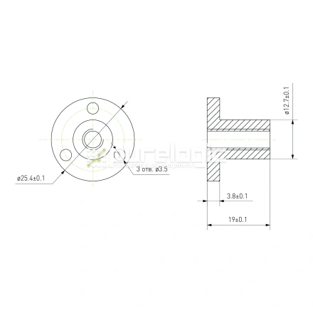 Гайка TRF-6.35x1.58 фото