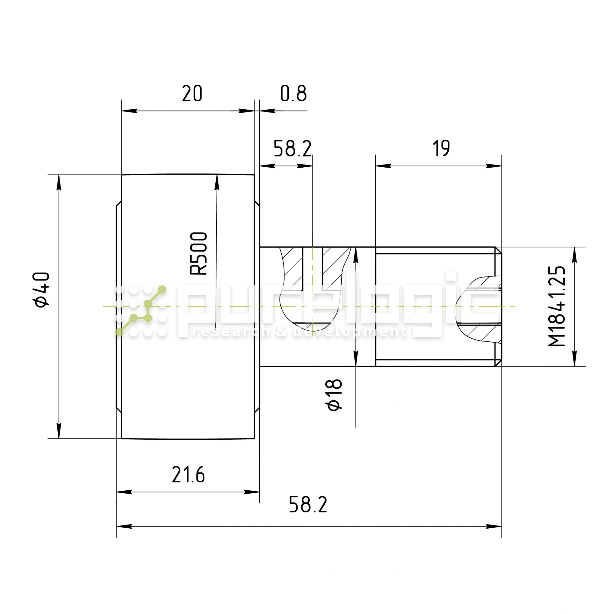 Ролик на игольчатом подшипнике KR40 фото