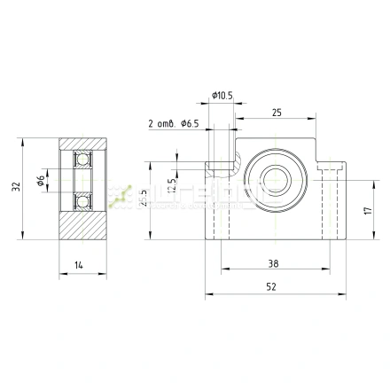 Опора ШВП подшипниковая BF6 фото