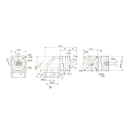 Редуктор планетарный угловой 90WPLF20K-19S фото