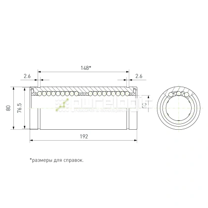 Втулка шариковая LM50L-UU фото