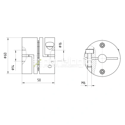 Муфта соединительная BDY-6050-14-16 фото