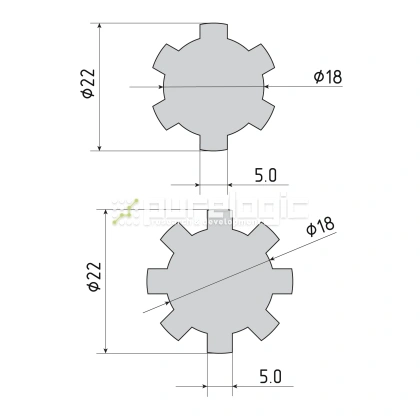 Шлицевой вал SS-18x22 6 507 Шлицевой вал SS-18x22 фото