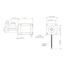 Двигатель шаговый биполярный 35CM04