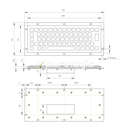 Промышленная клавиатура CT-KB04-65RMU фото