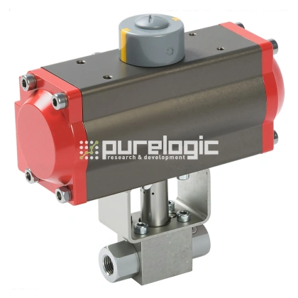 Шаровый клапан с пневматическим приводом PL-G1/4-ZG фото