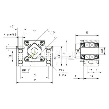 Опора ШВП подшипниковая BK20-C5 фото