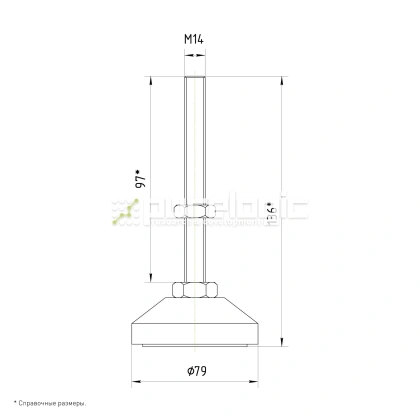 Виброопора DJG80-M14*100 фото