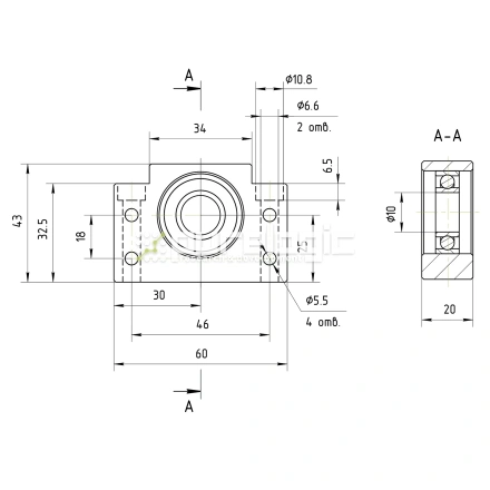 Опора ШВП Hiwin BF12-C5 фото