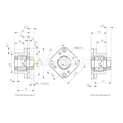 Опора ШВП Hiwin FK30-C5 фото