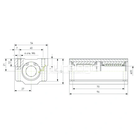 Модуль опорный удлиненный SC20L-UU фото