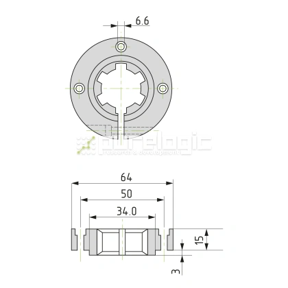 Опора шлицевого вала SH-23x28 фото