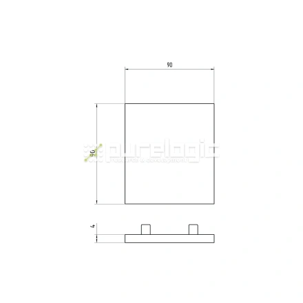 Пластиковая торцевая заглушка 9090BG фото