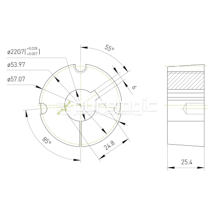 Втулка тапербуш 1610-22 фото