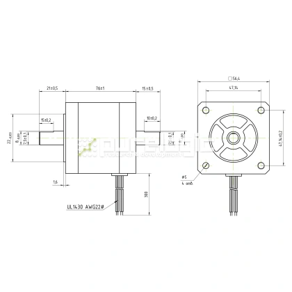 Двигатель шаговый биполярный 57CM23-SZ фото