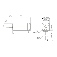 Двигатель шаговый биполярный 20CM003
