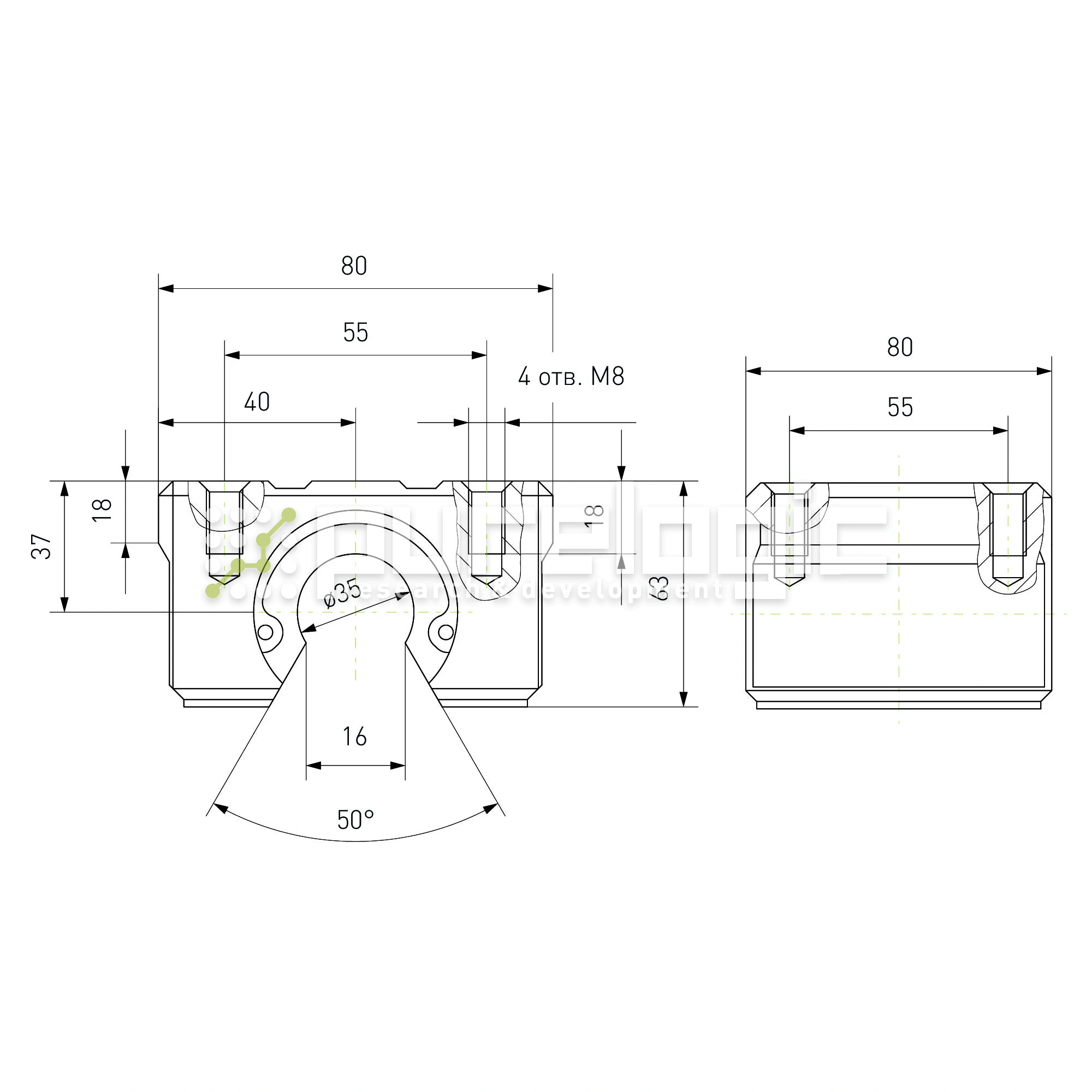 Модуль опорный SBR35 1 820 Модуль опорный SBR35 фото