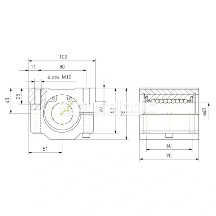 Модуль опорный регулируемый SCJ40 фото