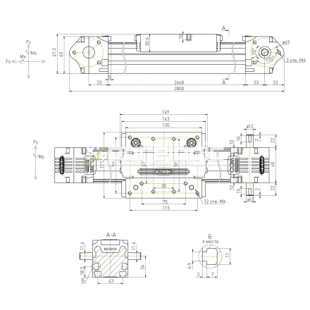 Модуль линейного перемещения CCM-W60-2800-5A фото
