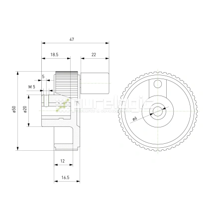 Маховик управления 100315B-50*M6 фото