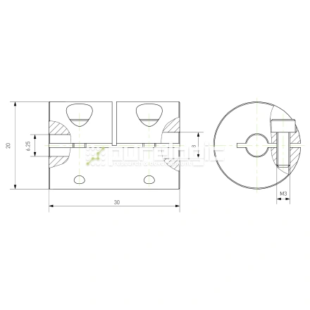 Муфта соединительная SB-2030-6.35-8 фото