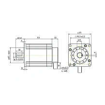 Двигатель шаговый трехфазный 3PL110H151-D19