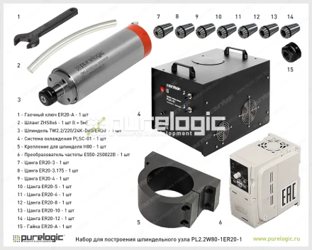 Набор для шпиндельного узла PL2.2W80-1ER20-1 фото