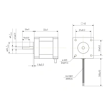 Двигатель шаговый биполярный 42CM02